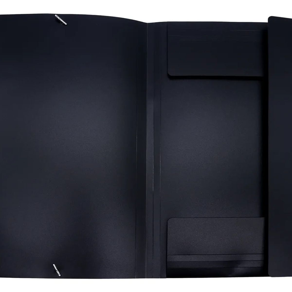 ADETEC - Carpeta Oficio Plástica Con Elástico 1 Unidad Negro