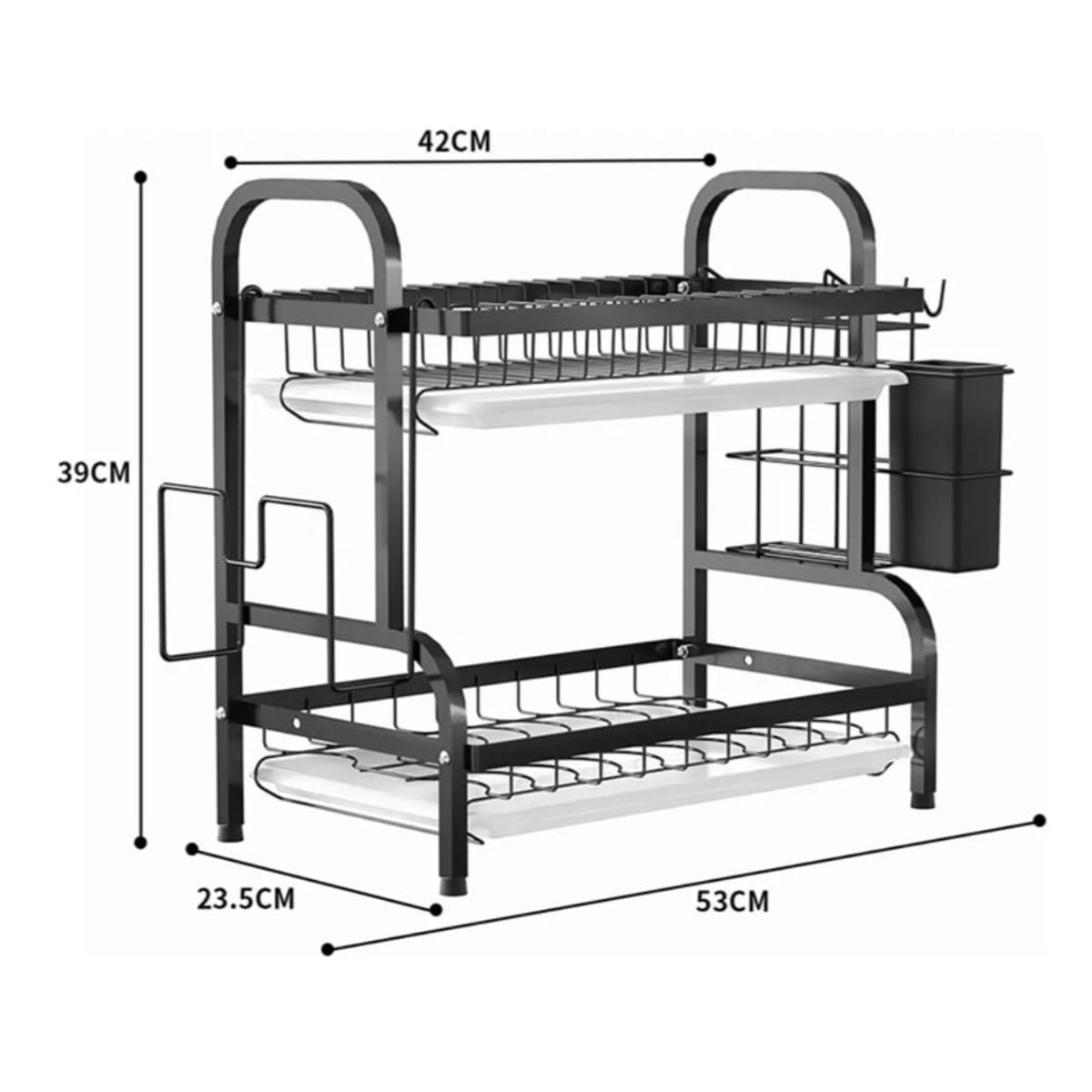 GENERICO - Secador Escurridor De Platos Loza Vajilla 2 Niveles Secaplato Cocina