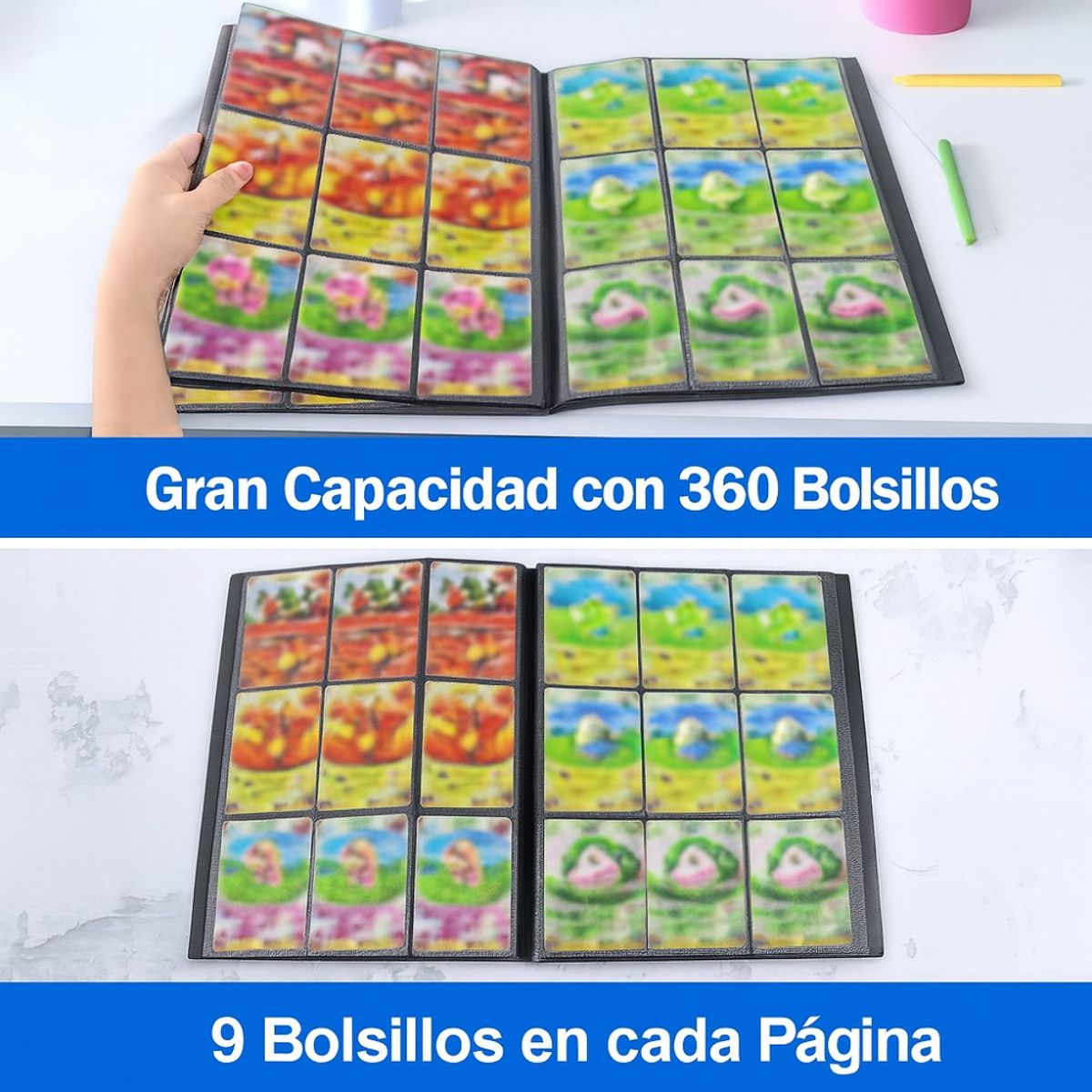 GENERICO - Carpeta Para Cartas Coleccionables TCG 360 Bolsillos