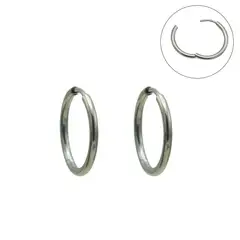 ELBAULDEJUMA - Argollas finas lisas 16mm Titanio ASTM F136