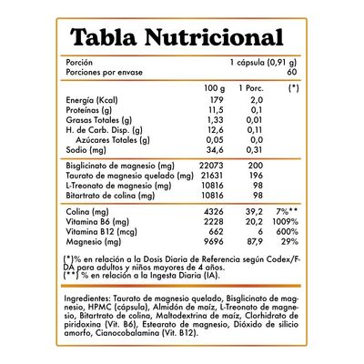 Imagen 2 del producto Magnesio Quelado 60 Cápsulas 60 Porciones
