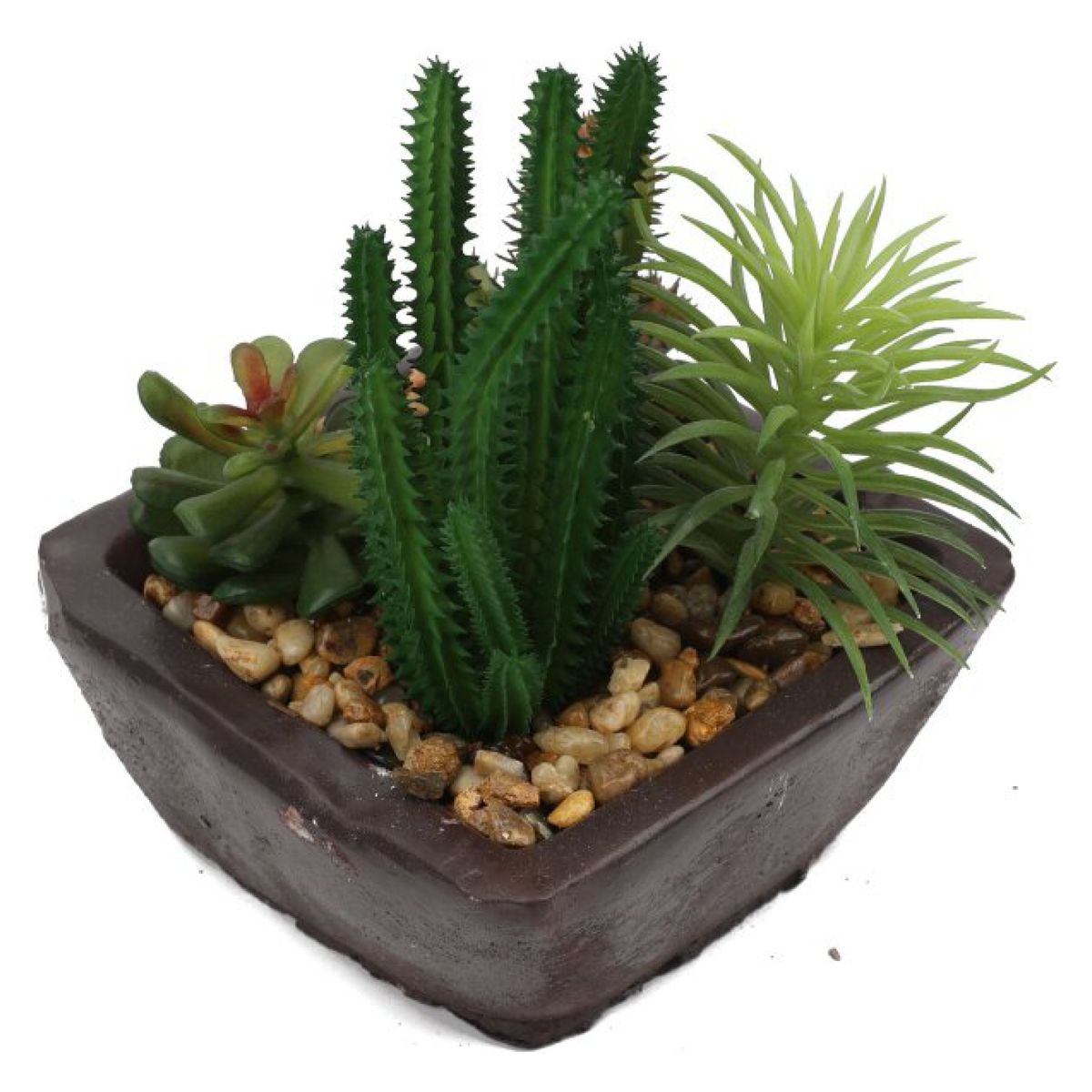 HOMEWELL - Cáctus Y Suculenta Artificial 12.8X6.5Cm