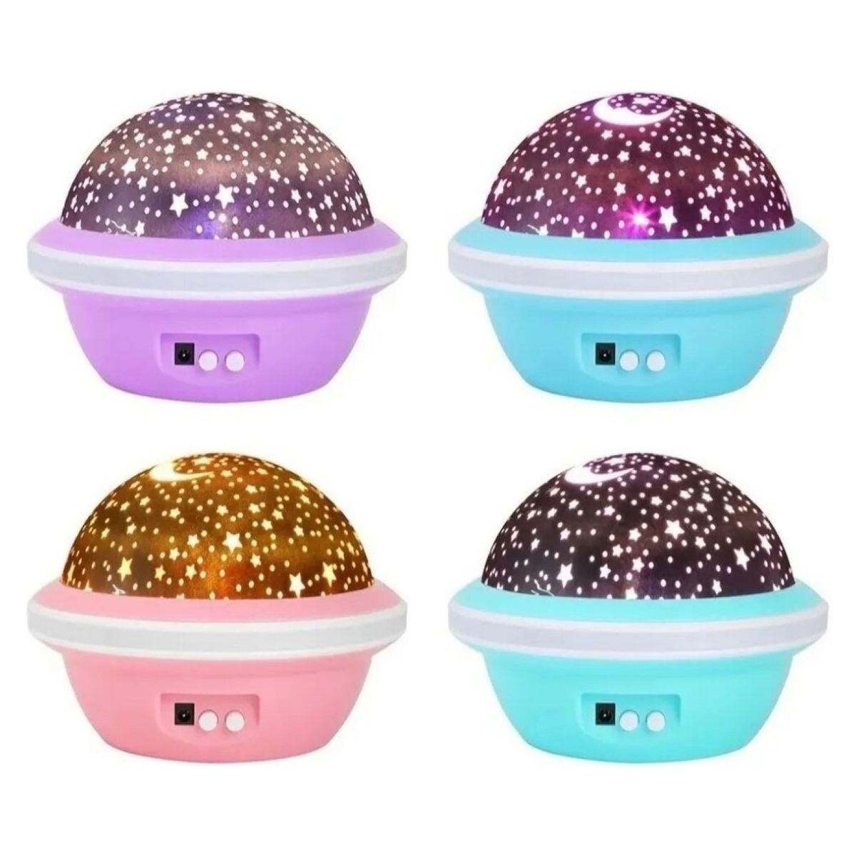 GENERICO - Lampara Niños Niñas Espantacucos Proyector MORADO