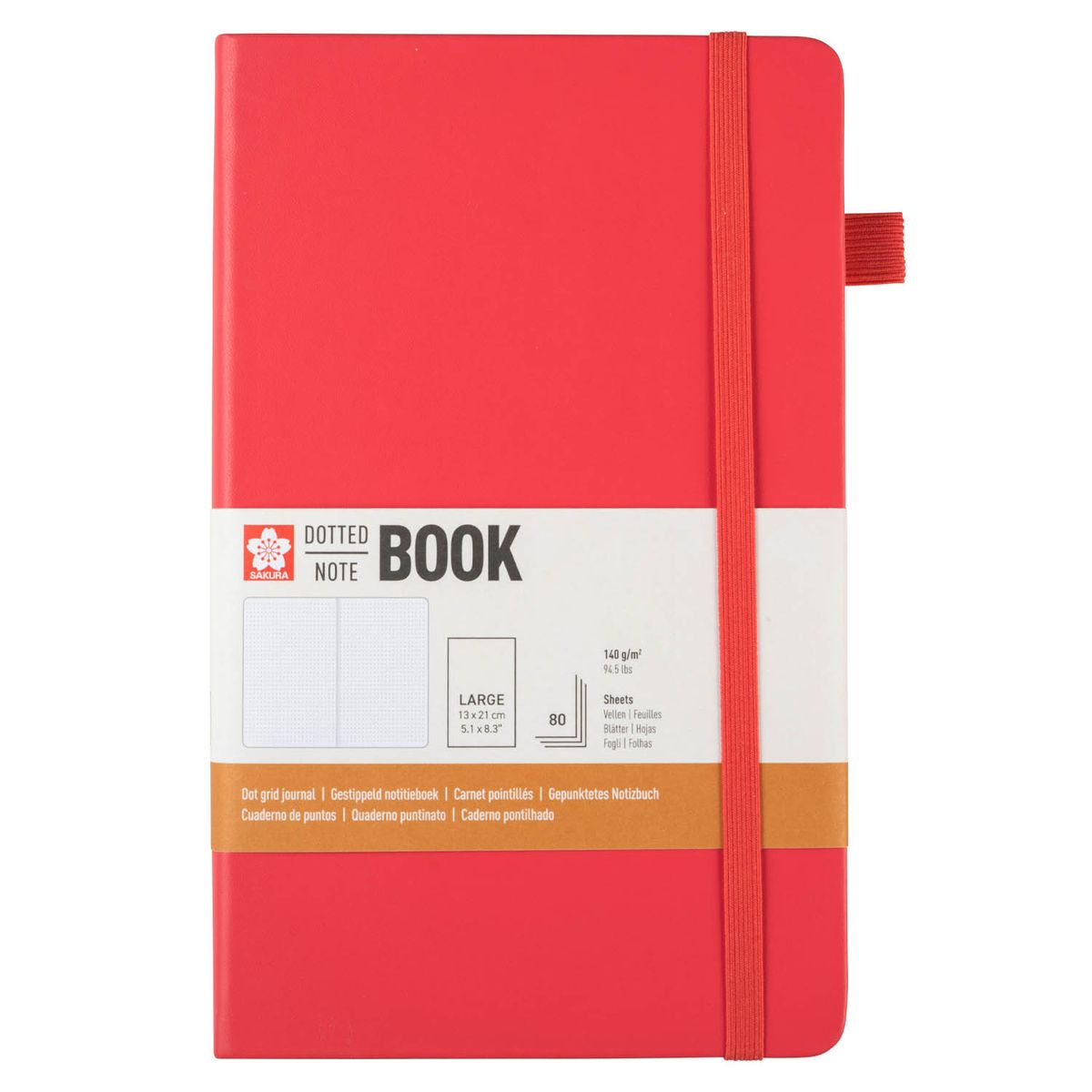 SAKURA - Libreta Sakura Hoja Crema con Puntos 13 x 21 cm.