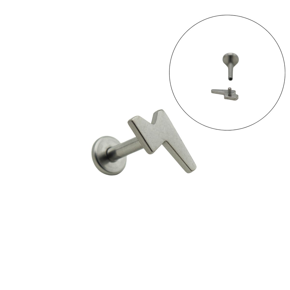 ELBAULDEJUMA - Piercing labret rayo barra 6mm 16G titanio ASTM F136
