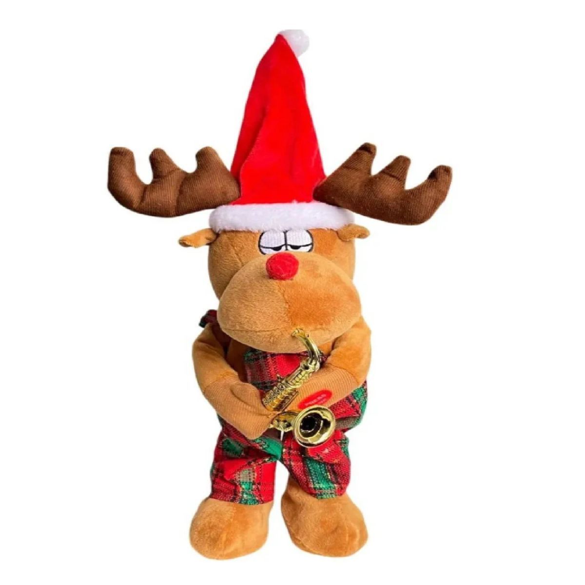 GENERICO - Reno De Peluche Musical Y Bailarín De Navidad Pilas Aa