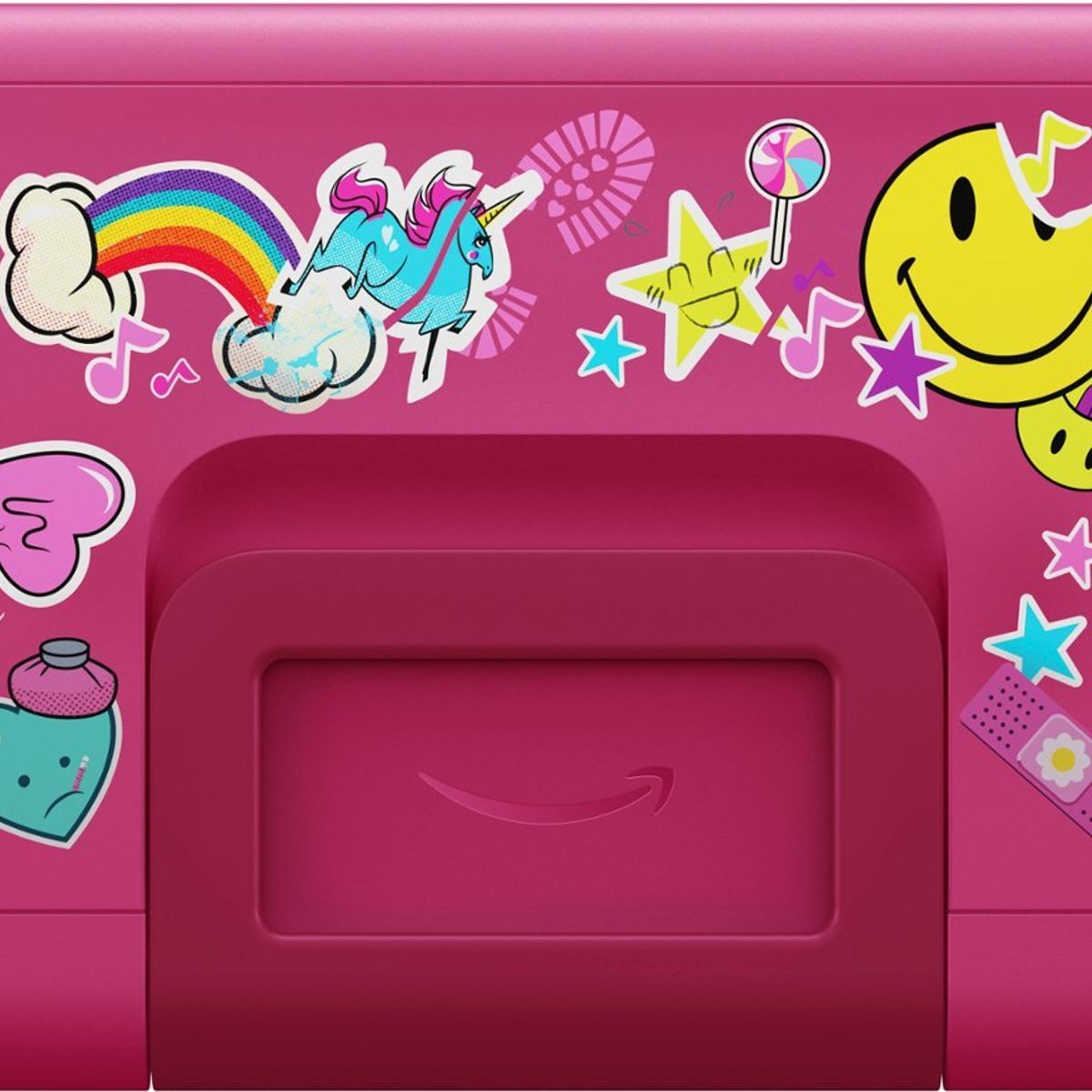 AMAZON - Tablet Niños Amazon Fire Hd 8 Kids Pro Con Protector Arcoiris Emojis