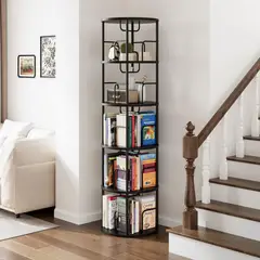 EVERSO - Biblioteca Giratoria Librero Organizador Libros 45x45x159cm