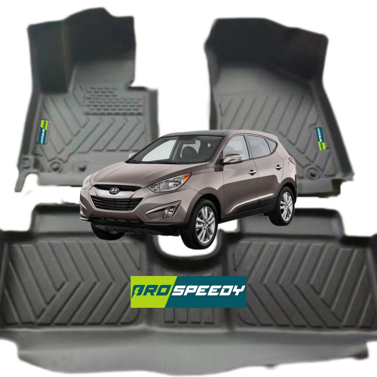 GENERICO - PISOS CALCE PERFECTO PROSPEEDY HYUNDAI TUCSON 2010-2015 3PIEZAS