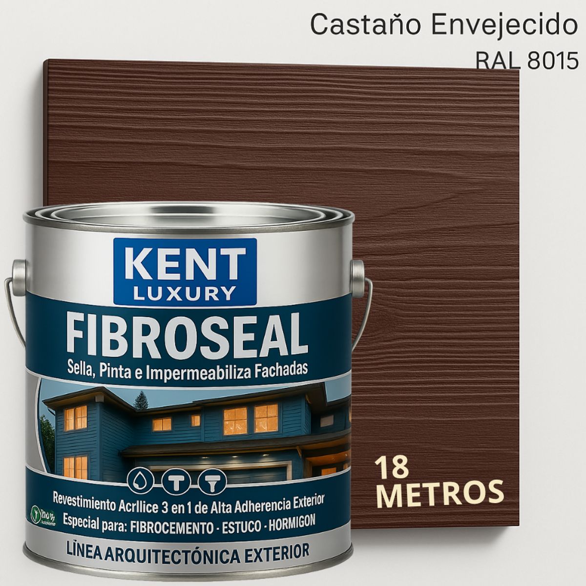 KENT - FIBROCEM SIDING - GALÓN FIBROSEAL™ - CASTAÑO ENVEJECIDO