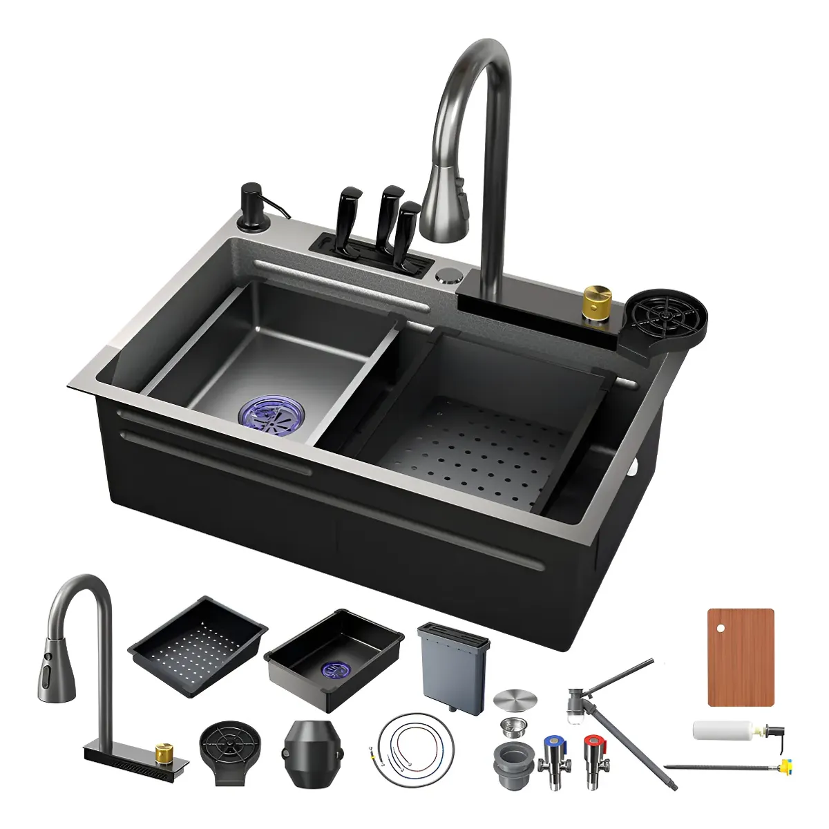 GENERICO - Lavaplatos Empotrado 304 Lavaplato Acero Inoxidable 65x42