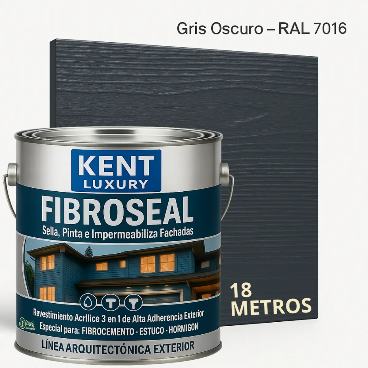 KENT - FIBRO SIDING - GALÓN FIBROSEAL™ - GRIS OSCURO