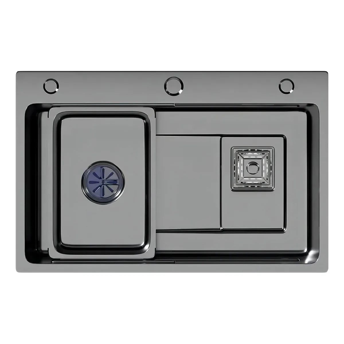 GENERICO - Combo Lavaplatos Multifuncional Empotra 80x45cm X22cm Acero Inoxidable