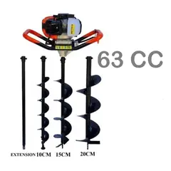 ALTERNATIVE - Ahoyador Barreno 63cc + 3 Brocas + Extesion - Tecnologia Americana
