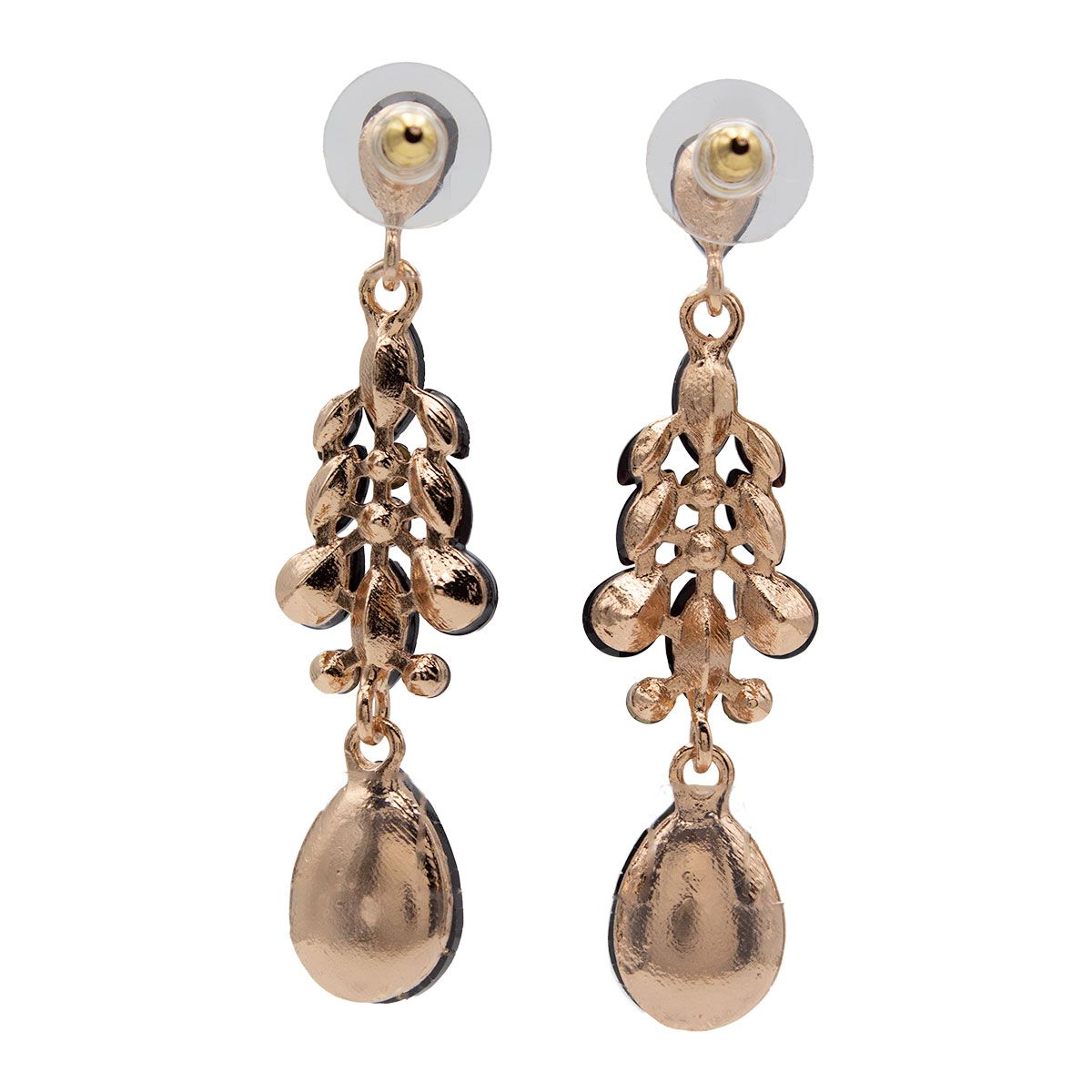 BIJOUTERIA LB20 SPA - Aro fiesta dorado diseño 12 - Negro