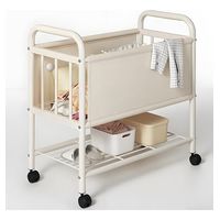 Cesta Canasto De Ropa Sucia Lavanderia Con Estante Y Ruedas