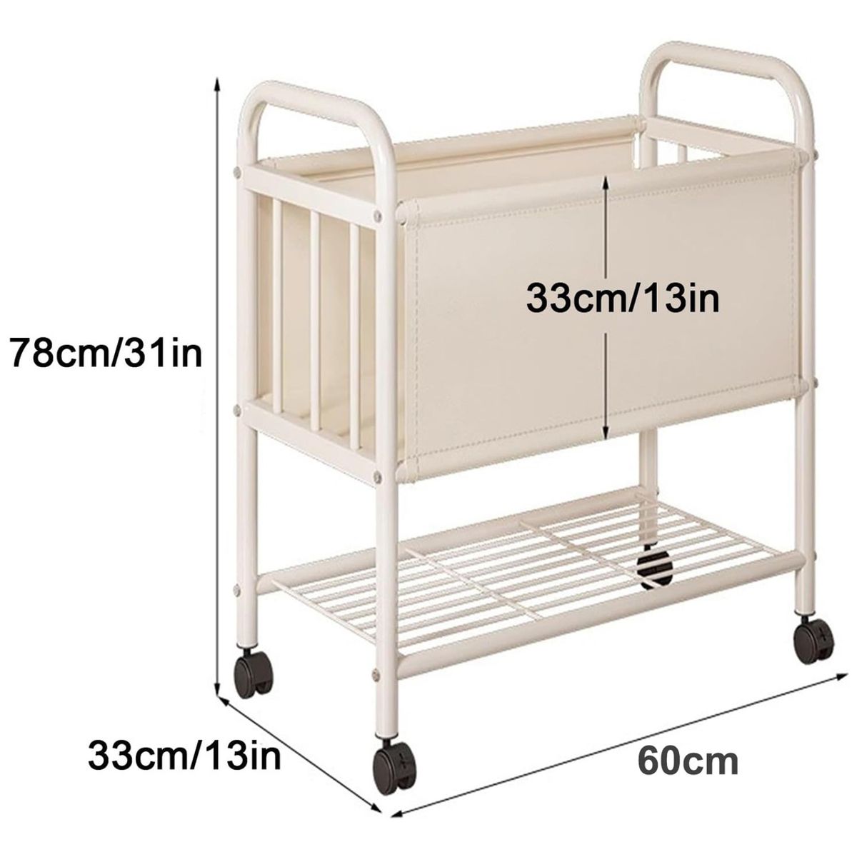 EVERSO - Cesta Canasto De Ropa Sucia Lavanderia Con Estante Y Ruedas