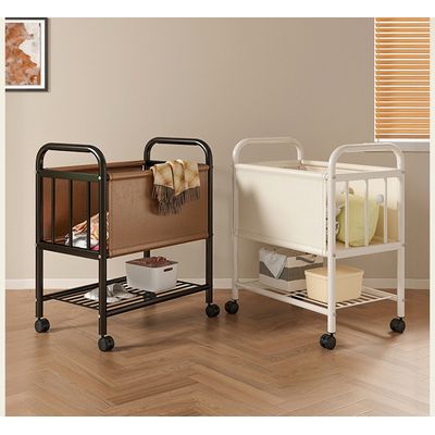 Imagen 2 del producto Cesta Canasto De Ropa Sucia Lavanderia Con Estante Y Ruedas