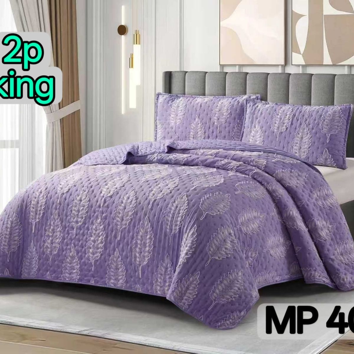 GENERICO - Cobertores Quilts Verano con Bordados en alto relieve técnica Tufting