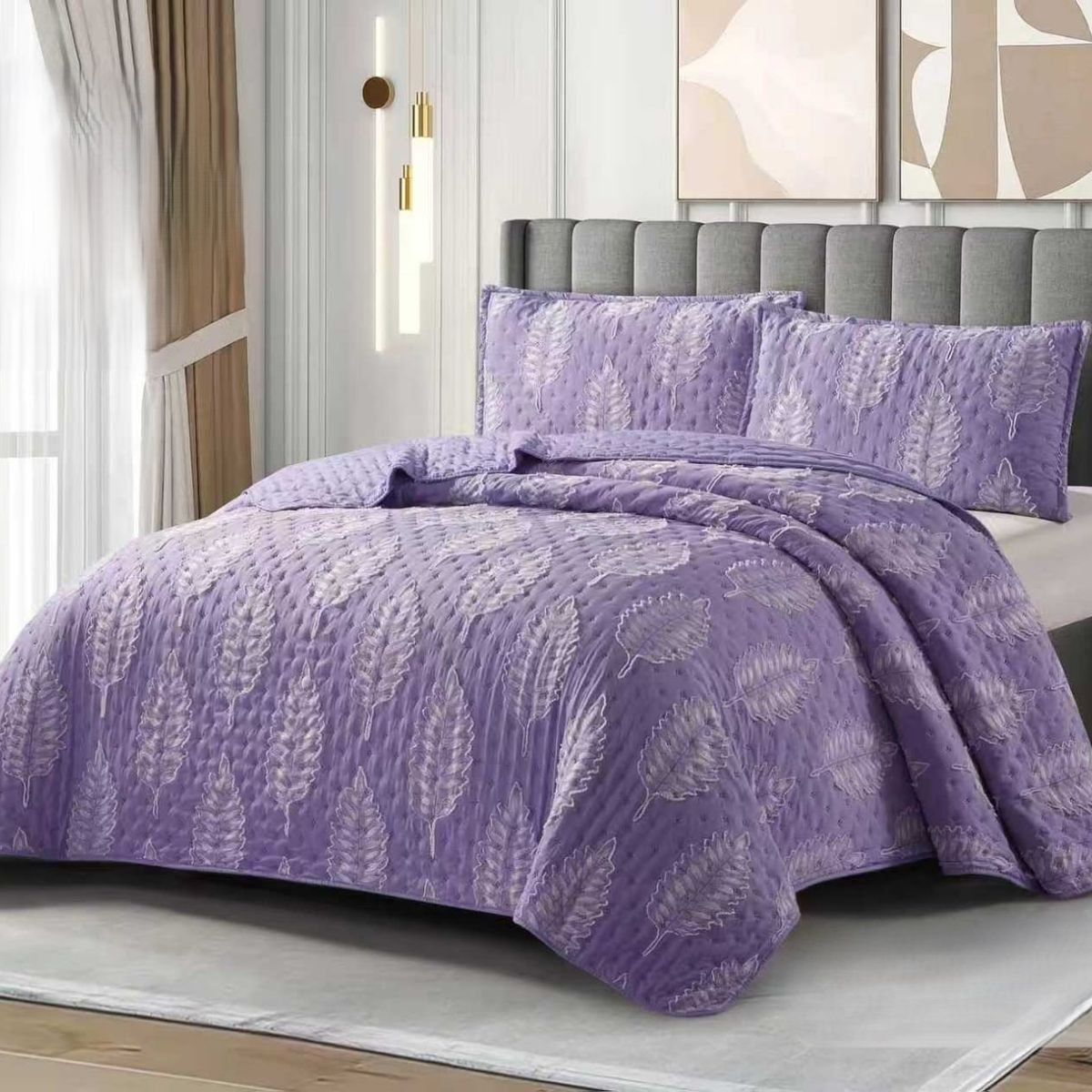 GENERICO - Cobertores Quilts Verano con Bordados en alto relieve técnica Tufting