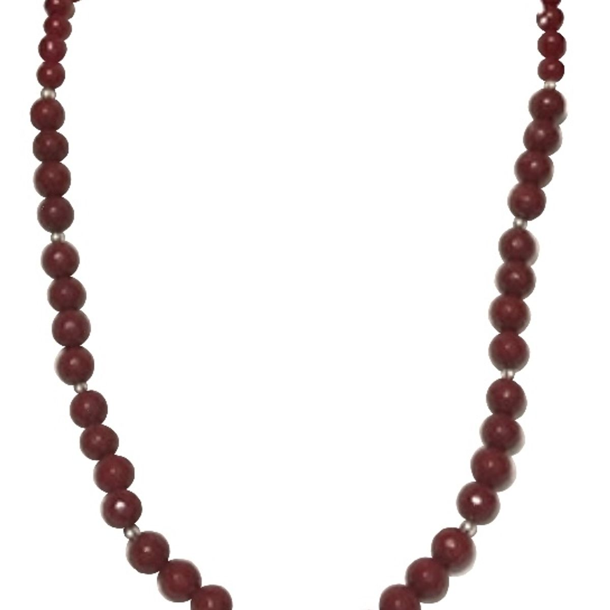 TAETHAI - Collar de plata 925 con Jaspe rojo