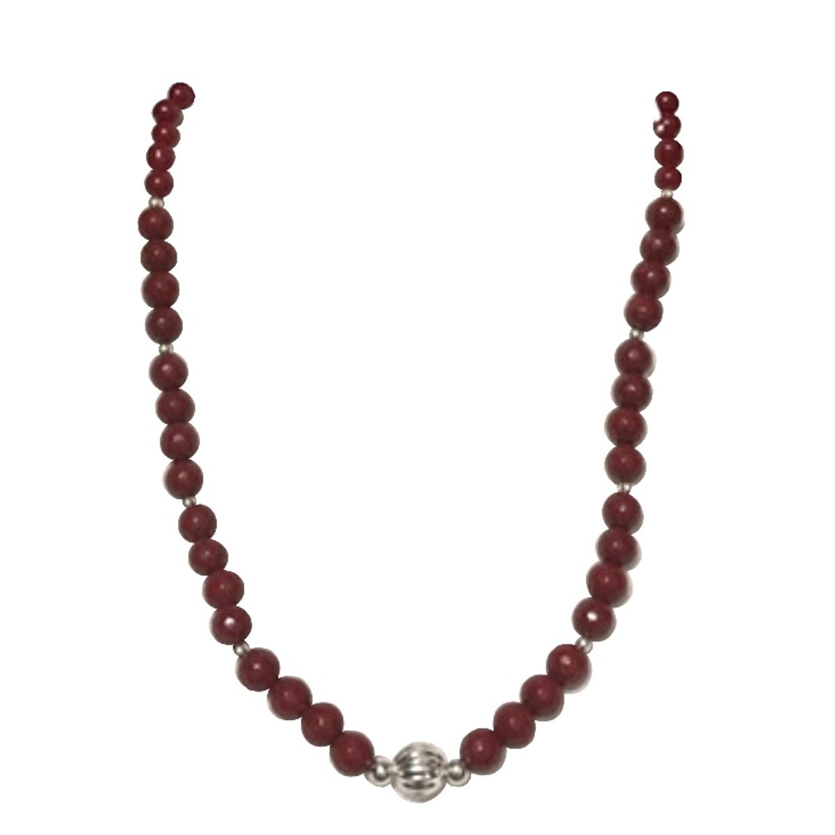 TAETHAI - Collar de plata 925 con Jaspe rojo