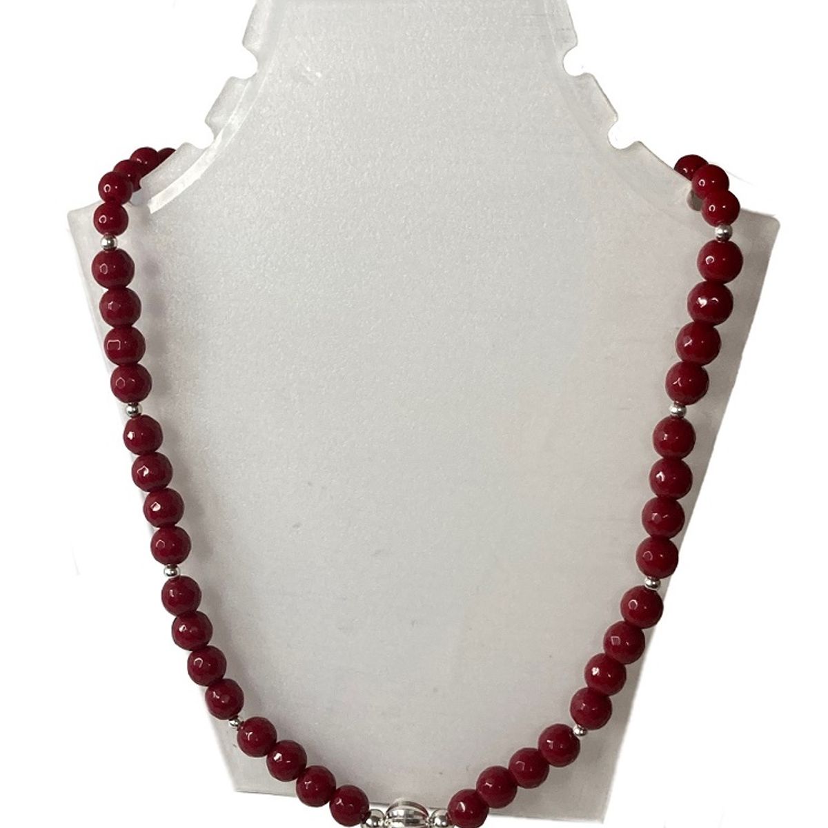 TAETHAI - Collar de plata 925 con Jaspe rojo