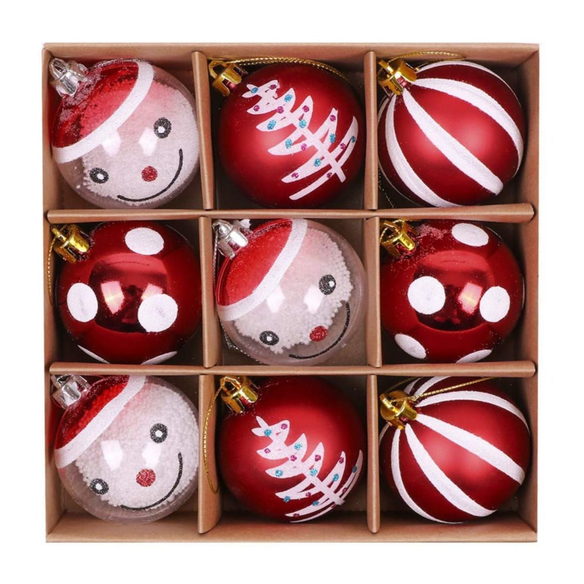 GENERICO - Set Premium Esferas Navideñas Decoración Arbol Navidad Muñeco De Nieve