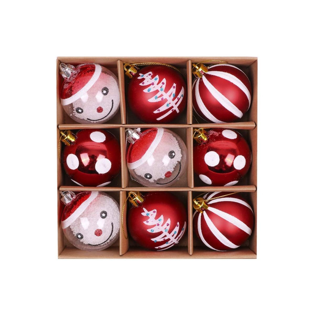 GENERICO - Set Premium Esferas Navideñas Decoración Arbol Navidad Muñeco De Nieve