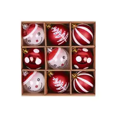 GENERICO - Set Premium Esferas Navideñas Decoración Arbol Navidad Muñeco De Nieve