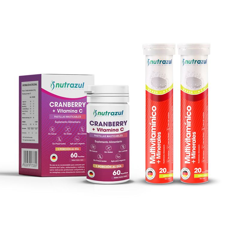 Cranberry Vit C + Multivitaminico Mas Minerales -3u