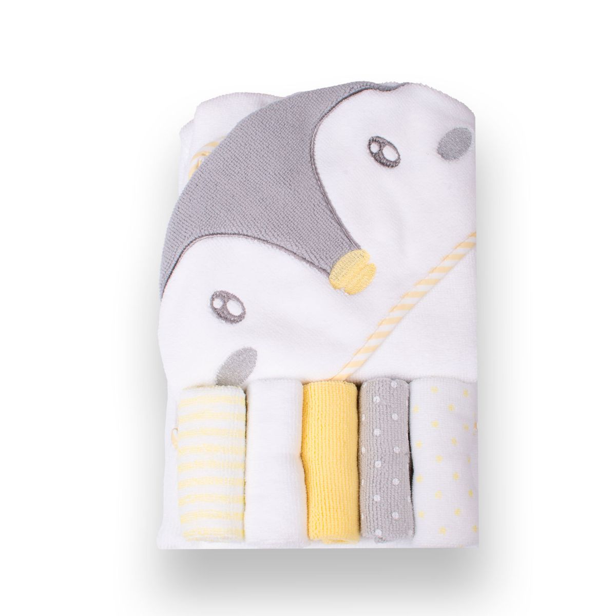 PILLIN - Salida de Baño con 5 toallitas  Blanco Pillin PRB338BCO
