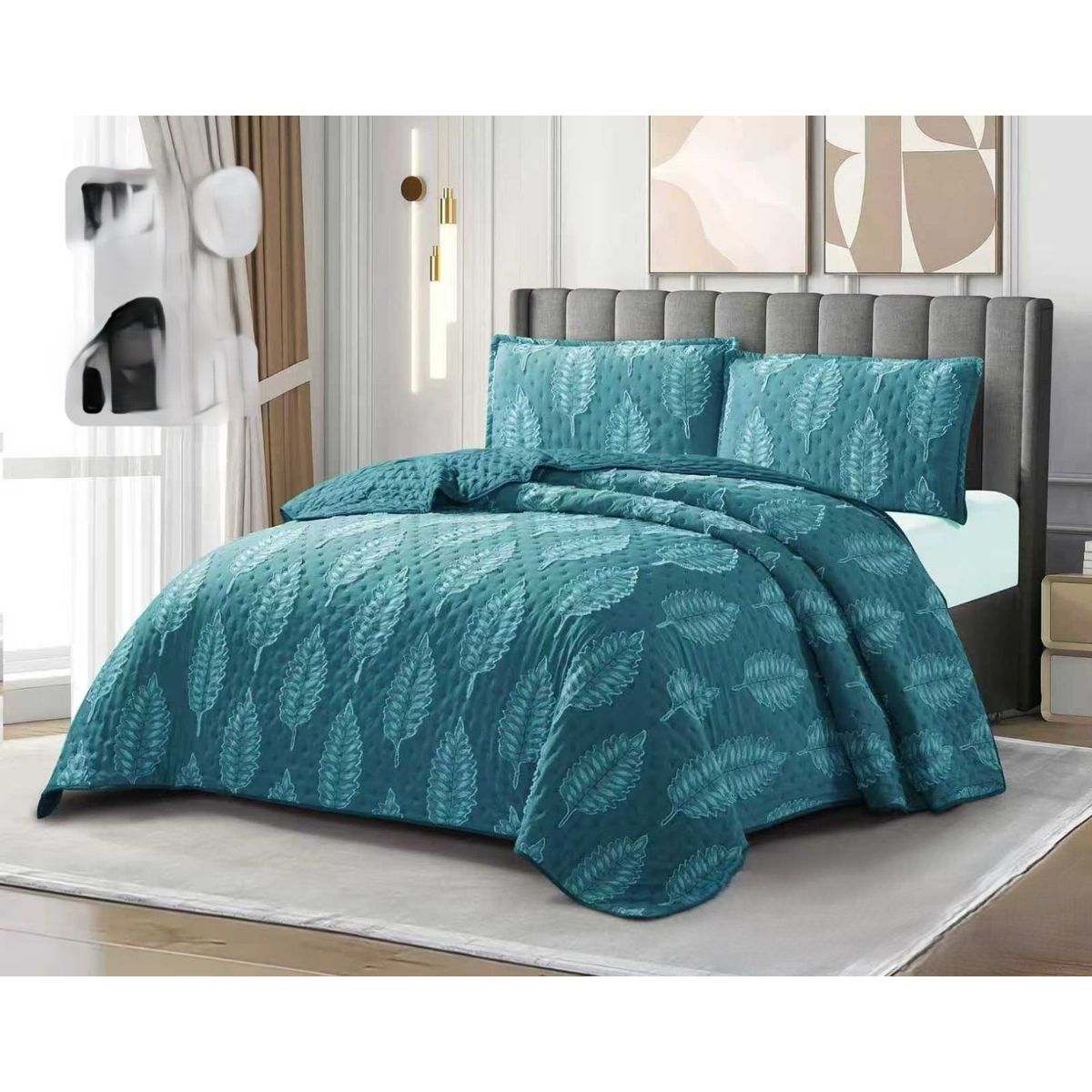 GENERICO - Cobertores Quilts Verano con Bordados en alto relieve técnica Tufting