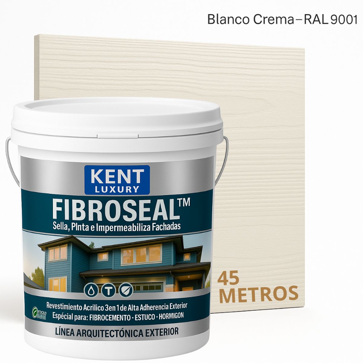 KENT - FIBROCEM SIDING - TINETA 10 LITROS FIBROSEAL™ - BLANCO CREMA