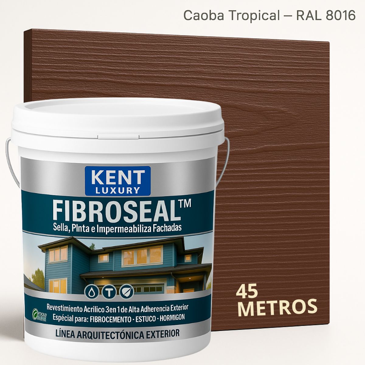 KENT - FIBROCEM SIDING - TINETA 10 LITROS FIBROSEAL™ - CAOBA TROPICAL