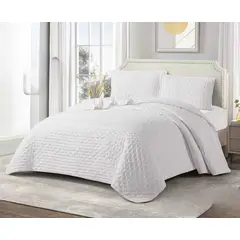GENERICO - Cobertores Quilts Verano con Bordados en alto relieve técnica Tufting