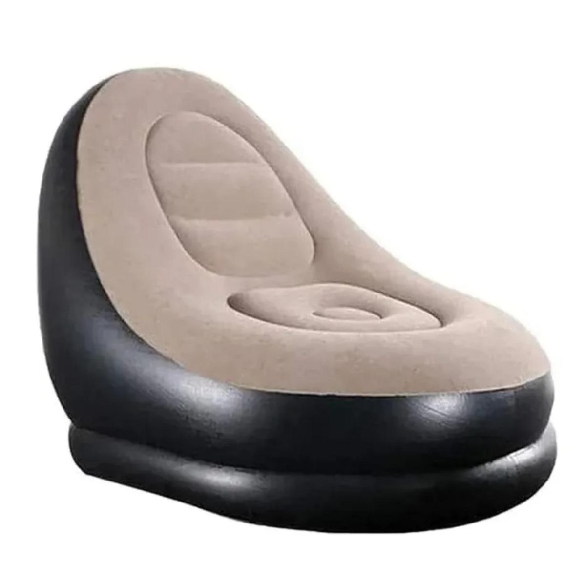 GENERICO - Tumbona Inflable Sofa Inflable Con Reposa Pies Portatil Gris