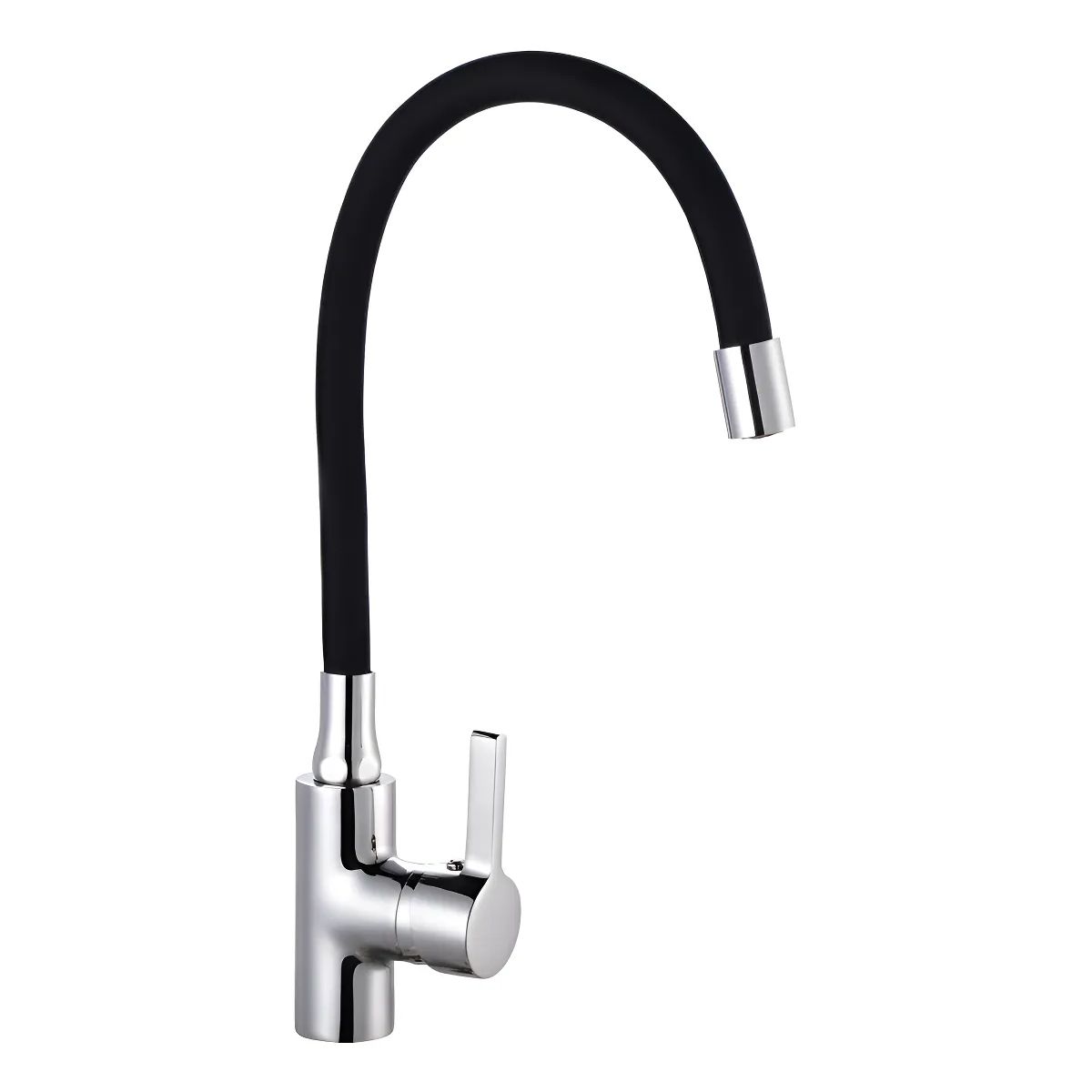 GENERICO - Llave Lavaplatos Monomando Cuello Flexible Negro