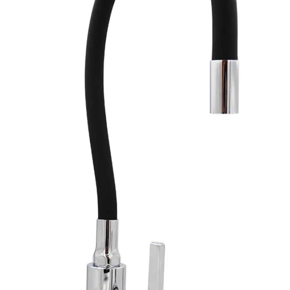 GENERICO - Llave Lavaplatos Monomando Cuello Flexible Negro
