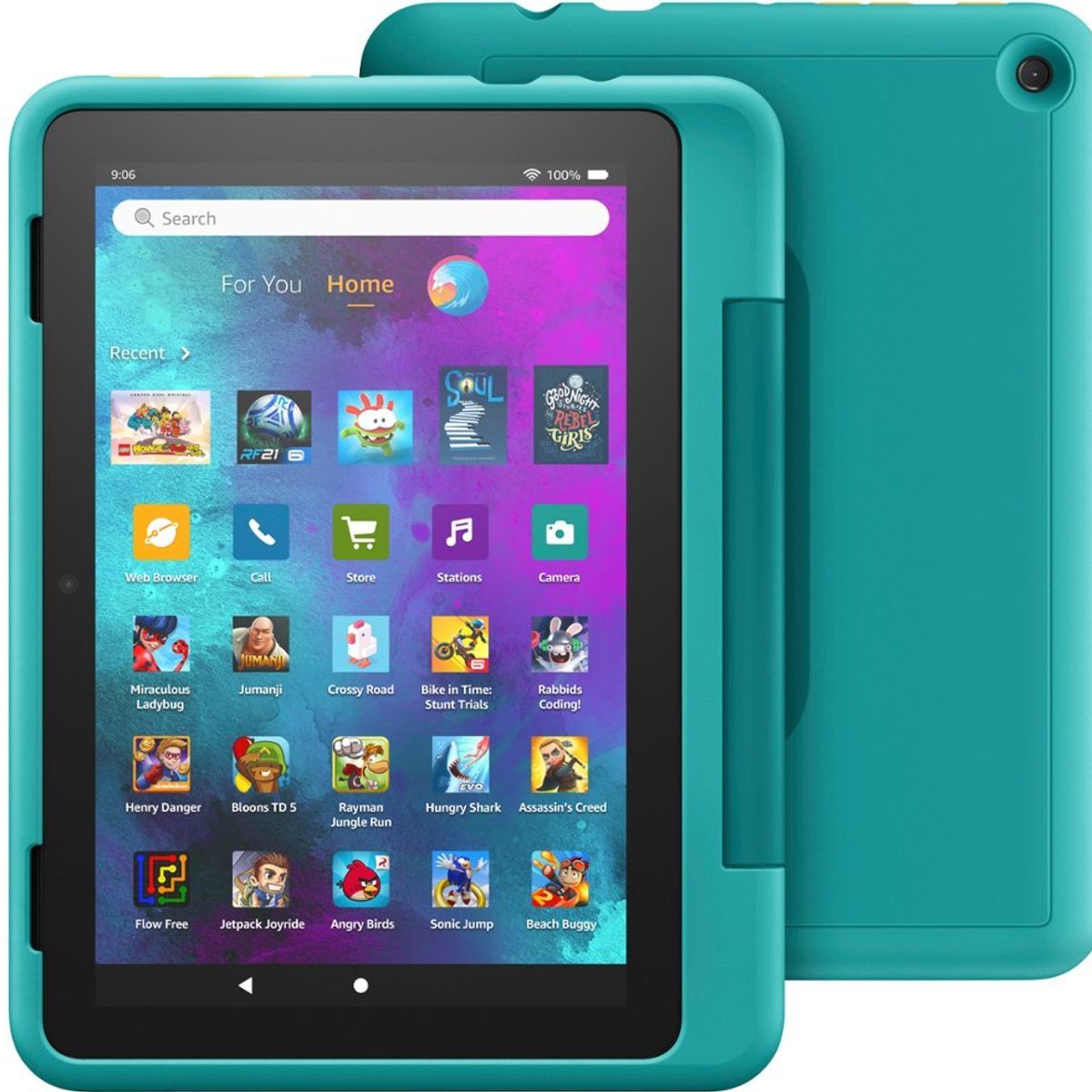 AMAZON - Tablet Niños Amazon Fire Hd 8 Kids Pro Con Protector Color Verde