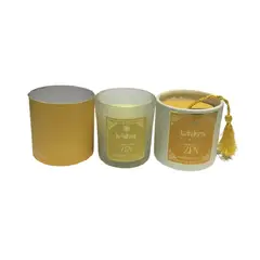 GENERICO - Velas aromaticas Krishna Scents coleccion Zen Aroma Sandado Iris