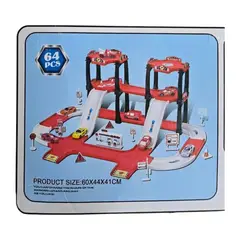 GENERICO - Juguete Pista Estacion De Bomberos Armable 6 Autos Infantil