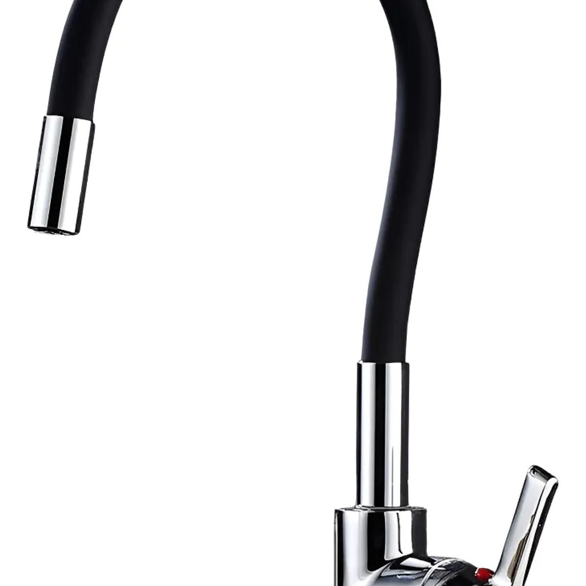 GENERICO - Llave Lavaplatos Monomando Cuello Flexible Negro