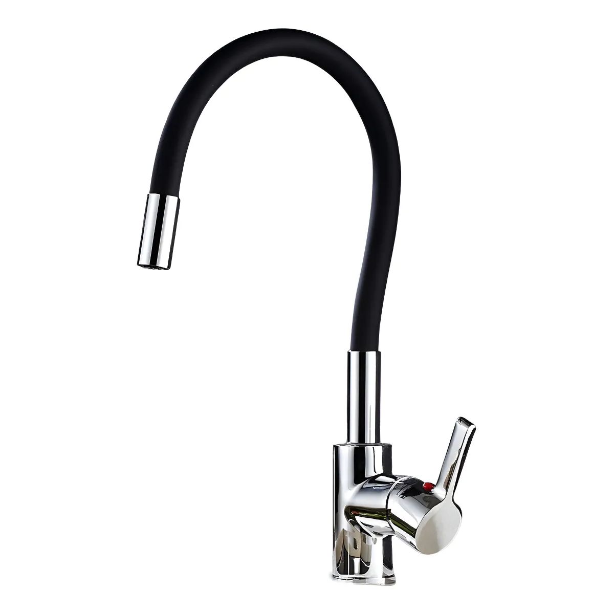 GENERICO - Llave Lavaplatos Monomando Cuello Flexible Negro