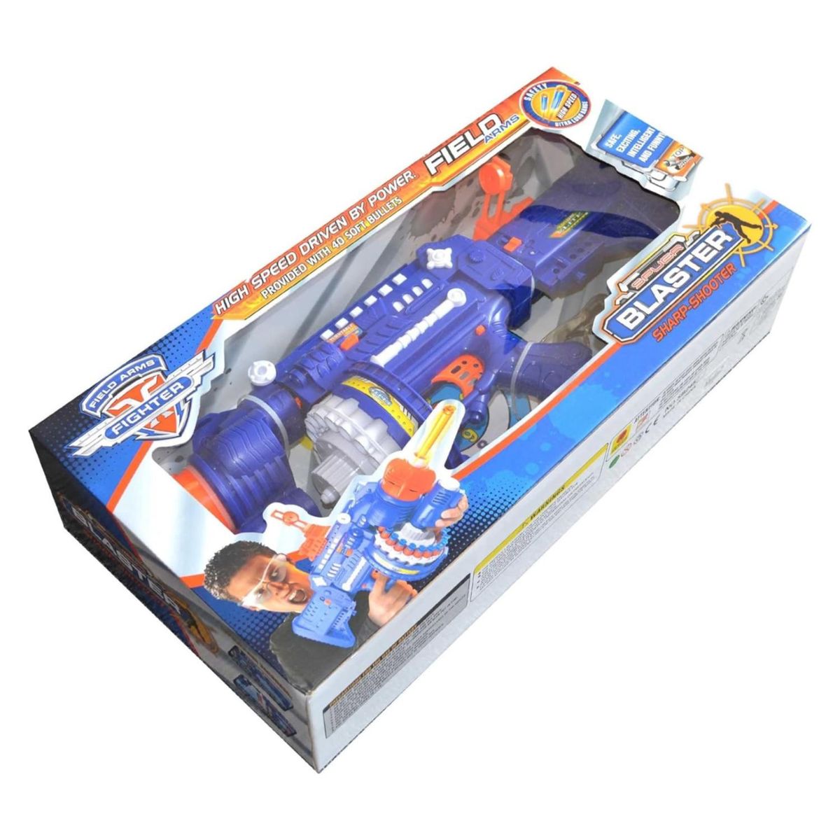 GENERICO - Juguete Lanzador De Dardos Blaster Acc Azul Infantil