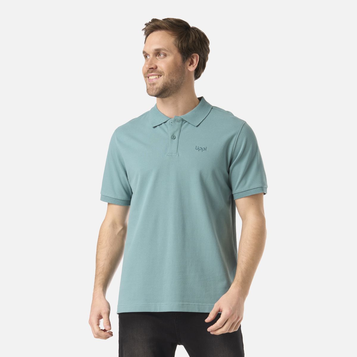 LIPPI - Polera Hombre First Class Elastic Polo Turquesa Lippi