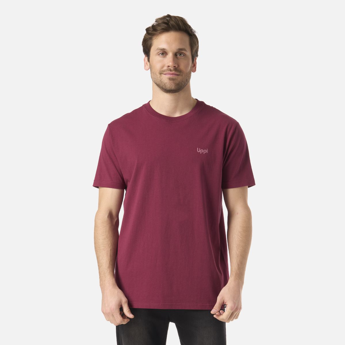 LIPPI - Polera Hombre Mountain Vibes T-Shirt Frambuesa Lippi