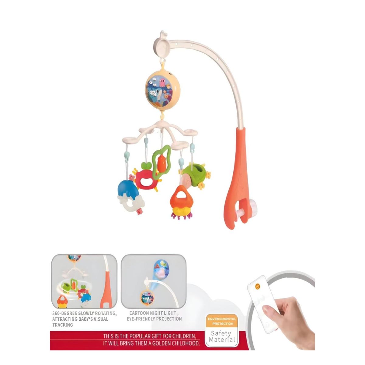 GENERICO - Movil De Cuna Mundo Marino Con Luces Y Sonidos Infantil