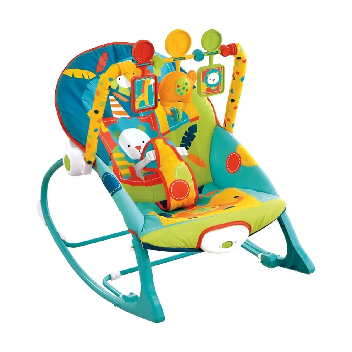 GENERICO - Silla Mecedora Interactiva Con Sonidos Azul Infantil