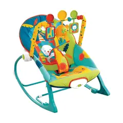 GENERICO - Silla Mecedora Interactiva Con Sonidos Azul Infantil